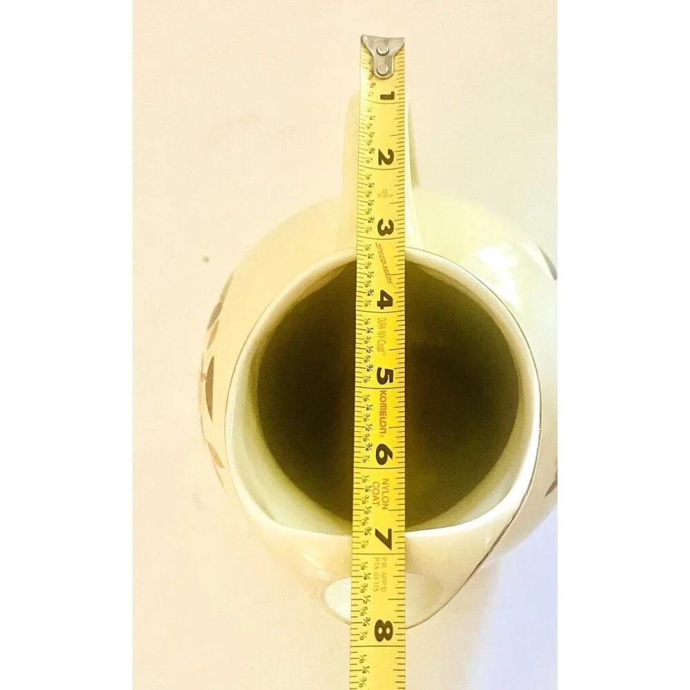 Vintage Hall's Superior Quality Autumn Leaf Ice Lip Tea Water Pitcher 8 inch